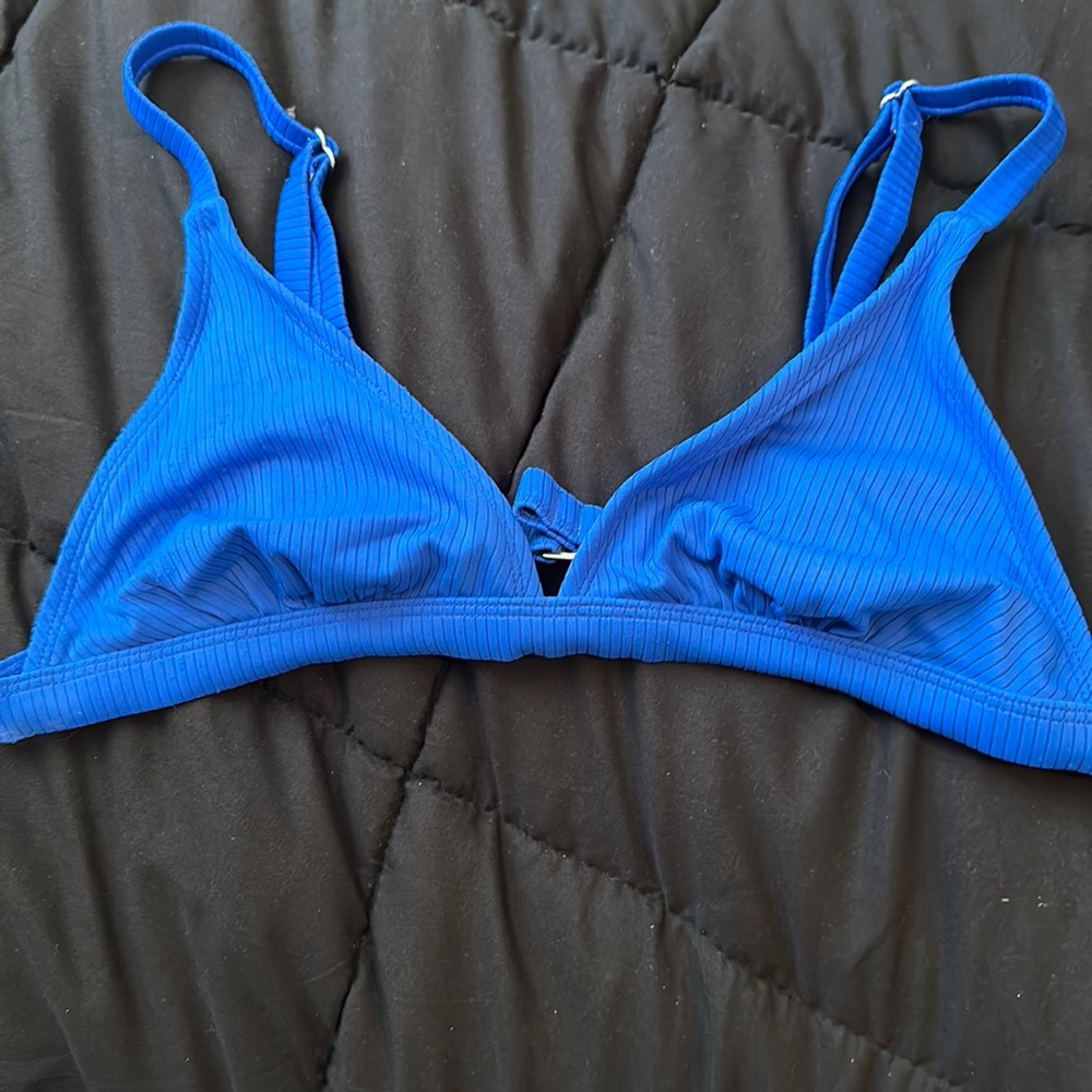 Blue bikini top